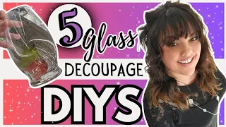 AMAZING Glass Decoupage DIY IDEAS Using Napkins with Creative Crafts and TIPS