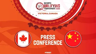 LIVE - Canada v China - Press Conference | FIBA Olympic Qualifying Tournament 2020