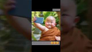 so cute little baby monk #shorts#cutebaby#shortsfeed#trendingshorts#for you##