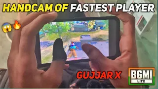 GUJJAR X HANDCAM⚡5 FINGERS - FASTEST PLAYER OF PUBG MOBILE LITE | BGM LITE