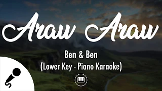 Araw-araw - Ben & Ben (Lower Key - Piano Karaoke)