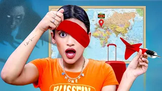 Throwing a DART On A MAP & Go Where It LANDS On Challenge | * Serbian Lady Dance 😱 * | SAMREEN ALI