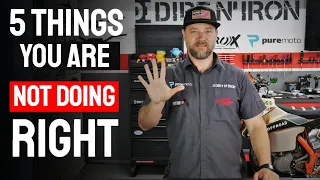 Dirt bike maintenance - Most Neglected Items!