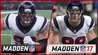Madden 18 vs Madden 17 Graphics Comparison