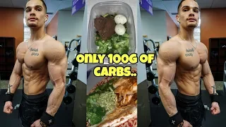 FULL DAY OF EATING w/ LOW CARBS | Mens Physique Competitor.. 3 WEEKS OUT