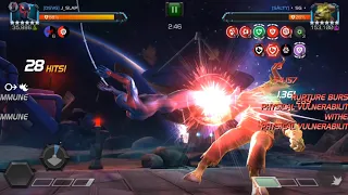 Mcoc s44 war1 aw DSVG vs Salty (Spidey2099, Mags) Ascended Rintrah boss!