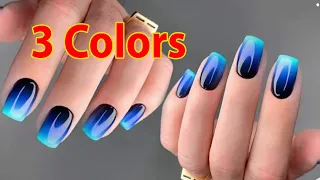 3 Colors Nail Design -  Cách Sơn Móng 3 Màu Ombre