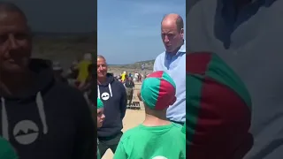 Prince William meets locals at Fistral Beach in Cornwall🏝️⛱️