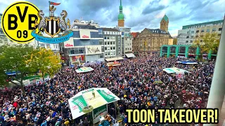 20,000 NEWCASTLE FANS TAKEOVER DORTMUND ALTER MARKT!