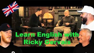 Learn English with Ricky Gervais REACTION!! | OFFICE BLOKES REACT!!