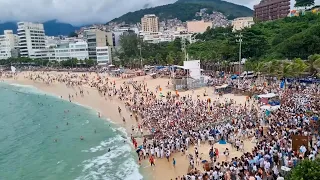 Hundreds of people gather in Rio de Janeiro to celebrate sea goddess Iemanja