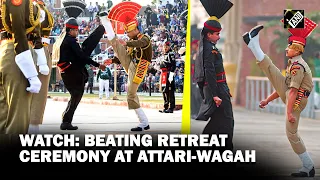 Independence Day 2023: Beating retreat ceremony underway at Attari-Wagah border in Amritsar