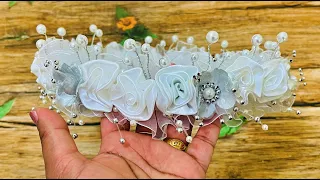 First Holy Communion Crown making Part -1 (for Boy) | Flower Crown | Baptism Crown