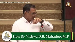 Budget 2022 debate presentation by PPP/C MP Dr Vishwa Mahadeo