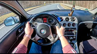 2005 Alfa Romeo 159 [1.9 JTS 160HP] |0-100| POV Test Drive #1609 Joe Black