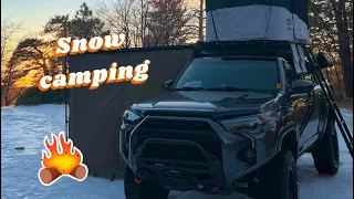 (Winter camping) Camping in the snow at big bear🥶 (ASMR)