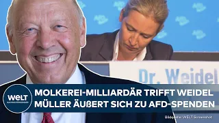 AFD: Äußerung zu Spenden! Molkerei-Milliardär Theo Müller bestätigt Kontakt zu Alice Weidel