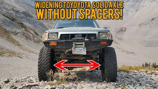 Widening Toyota Solid Axle WITHOUT Spacers | IFS Hub Swap | Tacoma Rotor Mod