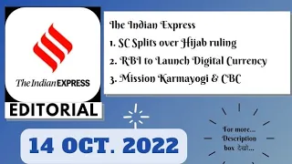 14th October 2022 | Gargi Classes The Indian Express Editorials & Idea Analysis | By R.K. Lata
