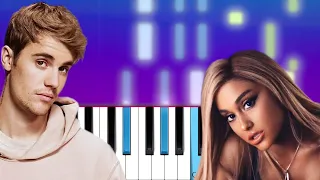 Justin Bieber,  Ariana Grande - Stuck With U (Piano Tutorial)