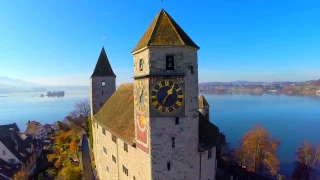Schloss Rapperswil Herbst-Flug scenic flight Castle Rapperswil