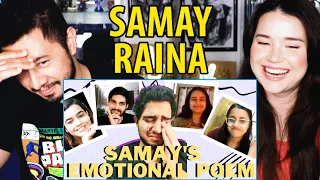 SAMAY RAINA EMOTIONAL POEM | Ft. ft. Yahya Bootwala​, Suhani Shah​ & UnErase Poetry | Reaction