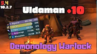 Demonology Warlock 👹 -  Uldaman +10 ⚒️ - 🥇497k dps - S4