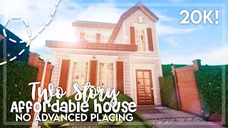 No Advanced Placing Affordable Two Story Aesthetic House I 20k! I Bloxburg Speedbuild and Tour