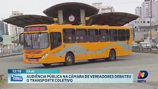 Audiência pública na Câmara de Vereadores de Itajaí sobre transporte coletivo da cidade