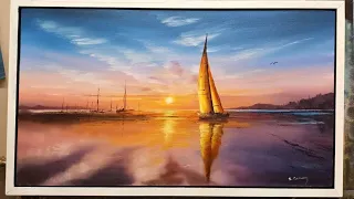 How to paint a Sailboat in Oils.