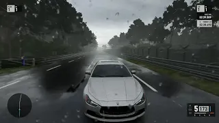 Maserati Ghibli on rainy Circuit de la Sarthe / Forza Motorsport 7