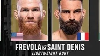 Matt “The Steamrolla” Frevola vs. Benoit “God of War” Saint Denis walkouts and intros.