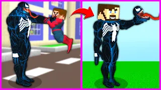 ÜVEY BABA VENOM KOSTÜMÜ GİYDİ ÖRÜMCEK ARDAYI YAKALADI! 😱 - Minecraft