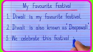 10 Lines Simple Essay on My Favourite Festival Diwali Essay Writing in English