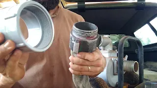 How to adapt 2.5" fire hose to 3" trash pump