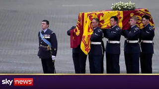 Queen's coffin arrives in London