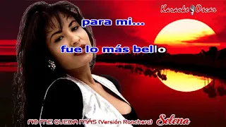 No Me Queda Mas Version Ranchera Selena Karaoke