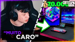 ARUAN REAGE A MEU NOVO SETUP GAMER DE R$ 70.000 (TASPIO) - Cortes do Aruan