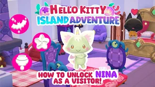 How to unlock NINA as a visitor! 🩰💜🪽Hello Kitty Island Adventure