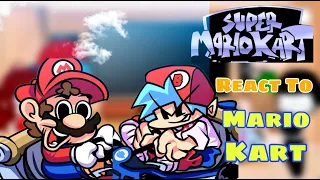 Super Mario Kart Week || Fnf React To SMK x FNF Demo
