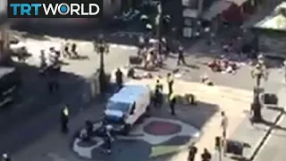 Van ploughs into crowd in Barcelona