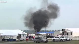 Another angle of Jane Wicker's Wing Walk Crash