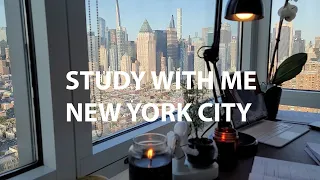 2.5 HOUR STUDY WITH ME / New York City / Sunset / Background Noise