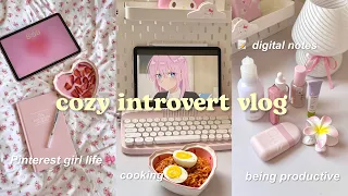 cozy introvert vlog🍦being productive, cooking, huge haul, how I take digital notes 🍥 ft. Scrintal