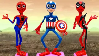 Making Dame Tu Cosita mixed Spiderman, Captain America, Deadpool with clay 👽 Polymer Clay Tutorial