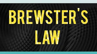 Brewster's law || Polarization || 12 || NEB || Physics