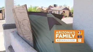 Phoenix woman cited for having tarp on her porch