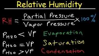 Relative Humidity - Dew Point, Vapor & Partial Pressure, Evaporation, Condensation - Physics