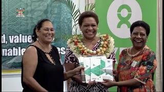 Fijian Minister for Women officiates at the launching of the Rapid Care Analysis Report