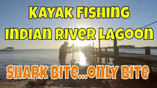 Kayak Fishing Indian River Lagoon. Keep away the shark.